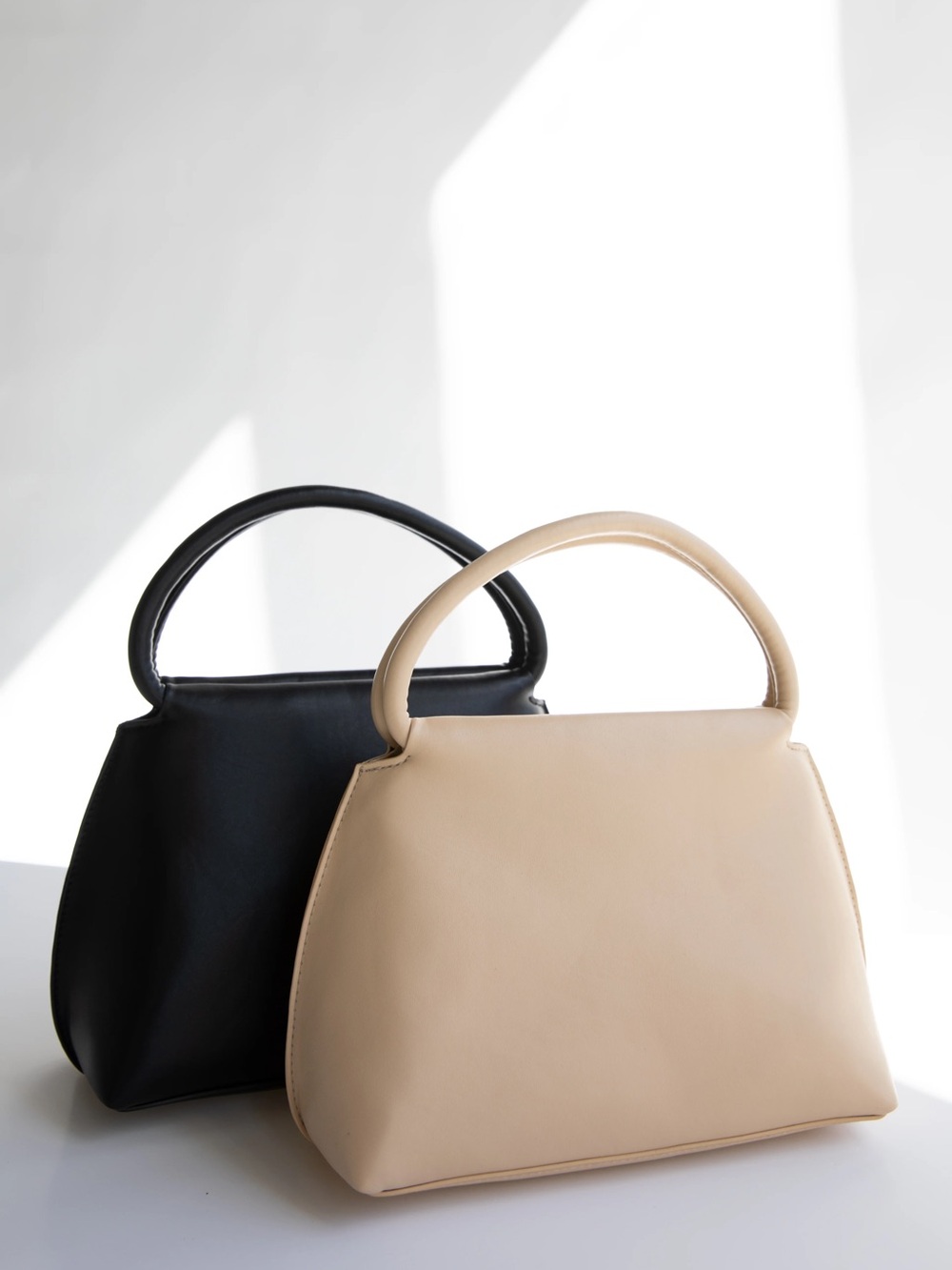 OAK + FORT Beige Double Handle Bag
